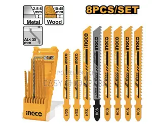 Ingco 8PCS Jig Saw Blades Set Metal And Wood