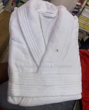 Pure Snow White 100% Cotton Bathrobe