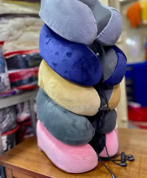 Multi Coloured U-Shaped Modern Embroidered Travel Pillow