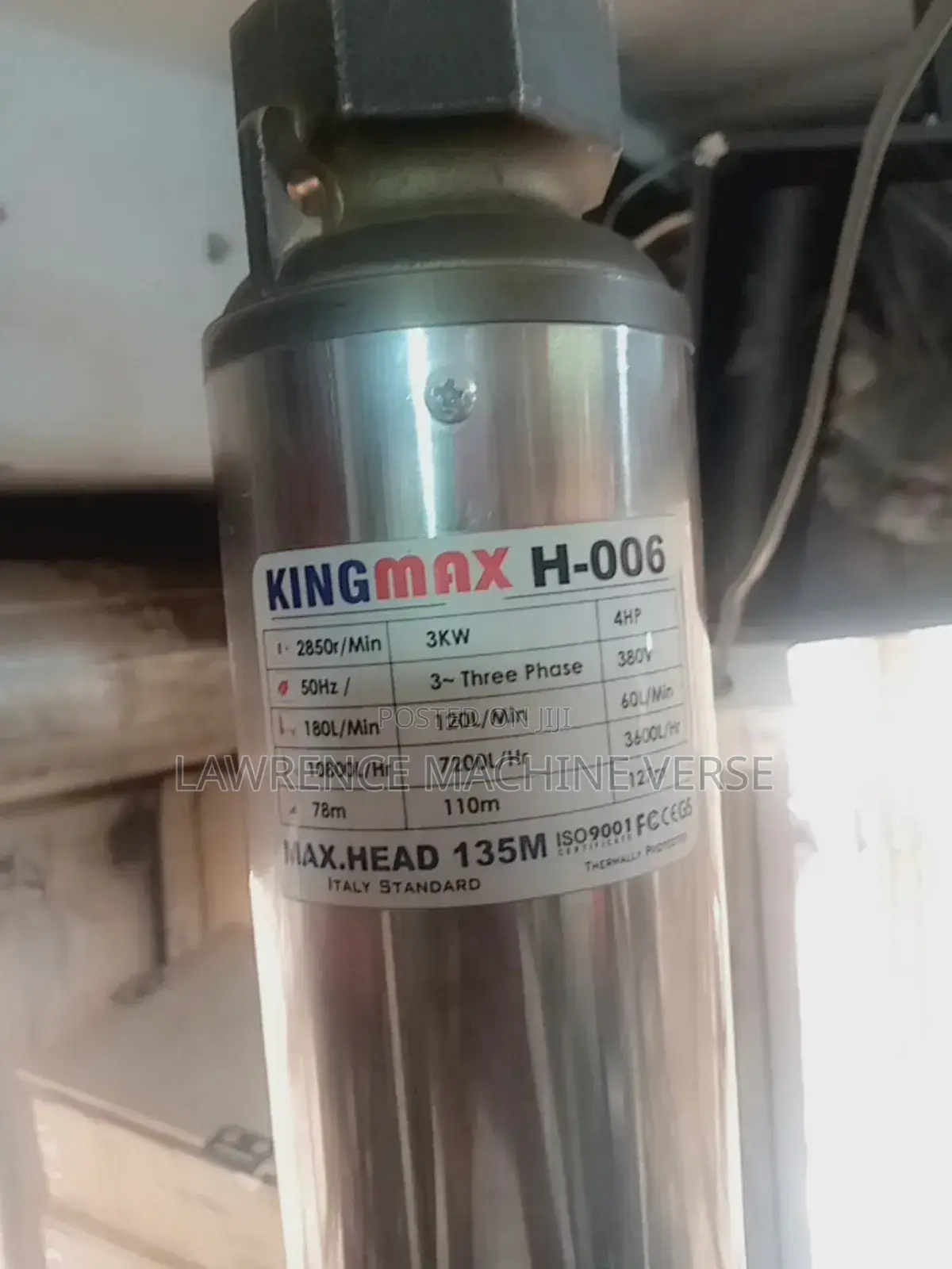 Water Pump Three Phase 135m 4HP