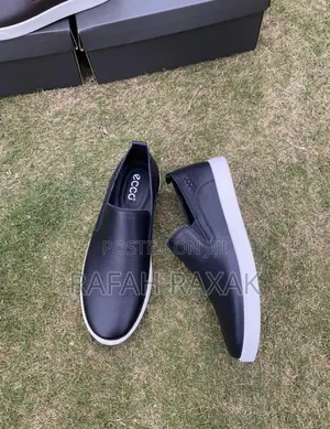 Original Black Men’S Ecco Casual Leather Shoes