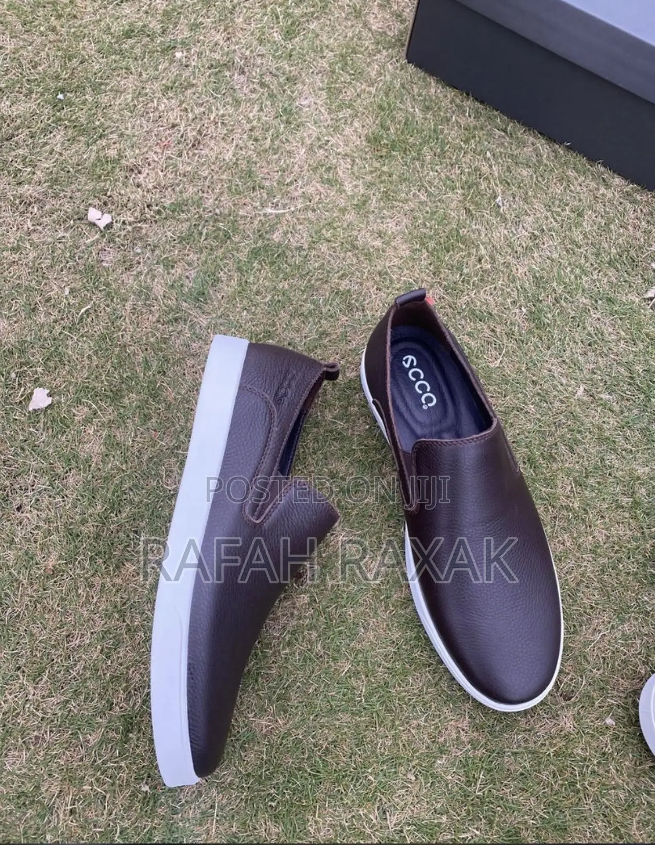Original Dark Tan Low Ecco Casual Leather Shoes