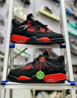 Original Air Jordan 4 Retro Thunder Red Sneaker