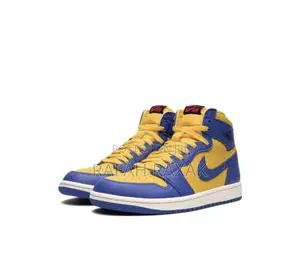 Original Nike Jordan 1 Retro High Top Yellow/Blue Sneakers