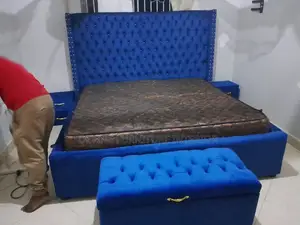 6x6 Bed in Blue Colour Full Set