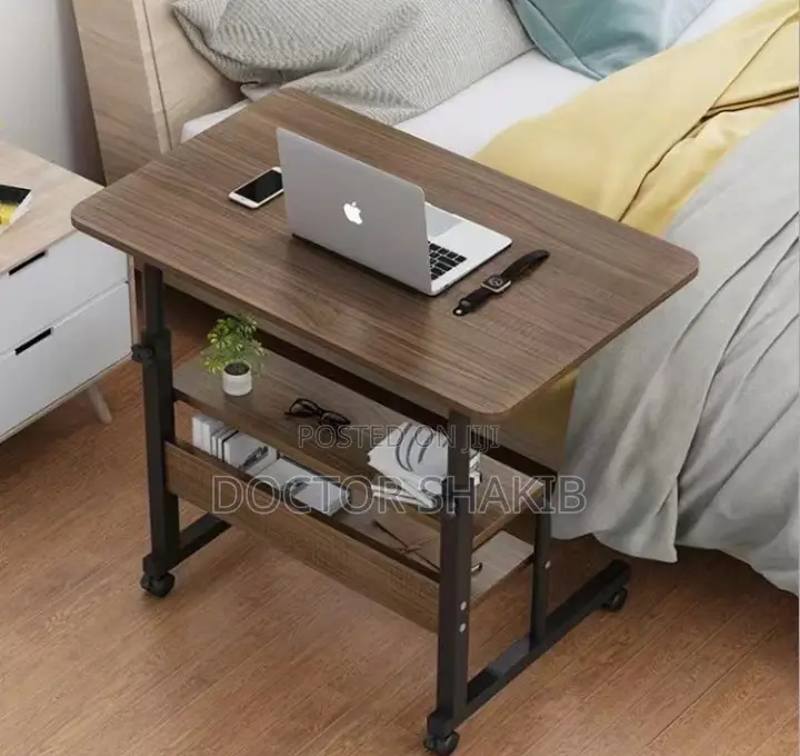 Adjustable 2-Layer Wooden Laptop Table