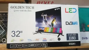 Golden Tech 32" Flat TV HDMI USB Ports + Inbuilt Digital