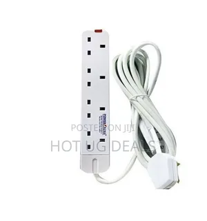 Power King Extension Cable 4 Way - White