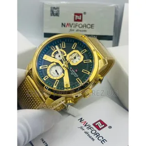 Naviforce Exclusive Quality Gold Wristwatch for Men