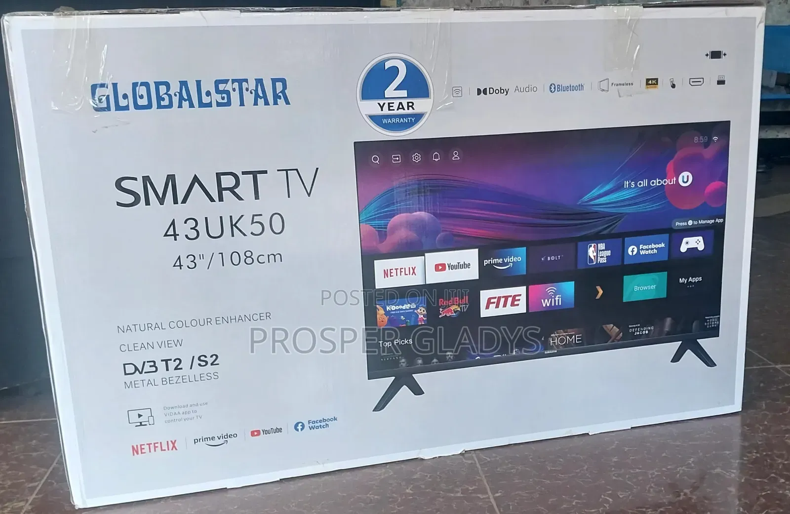 Global Star 43 Smart Digital Flat Screen Android.