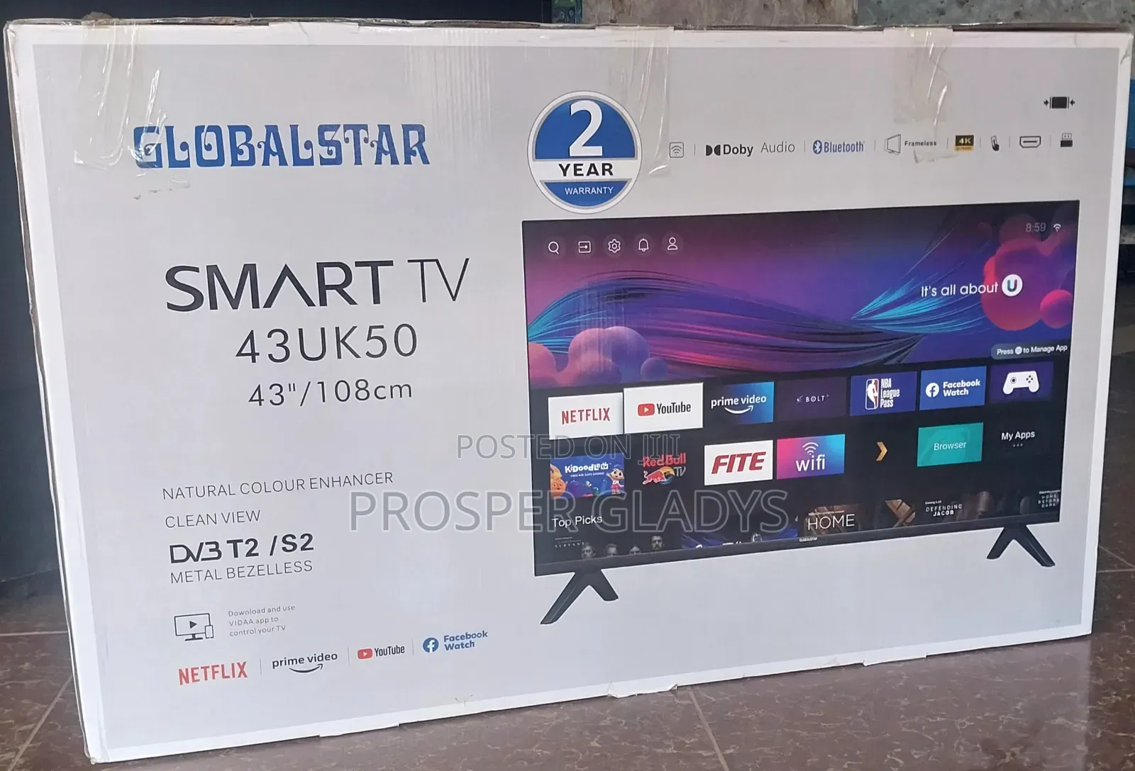Global Star 43 Smart Digital Flat Screen Android.