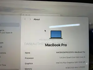 Laptop Apple MacBook Pro 2020 8GB Intel Core I5 SSD 256GB