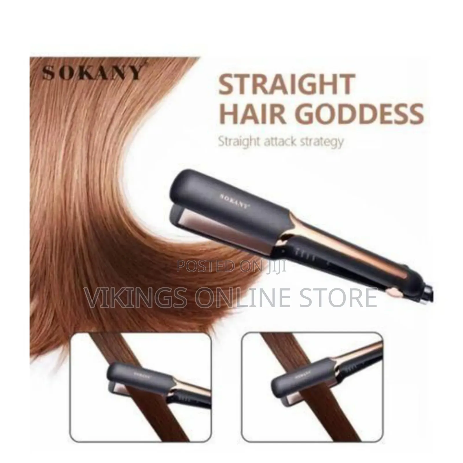 Women's Electric Hair Straightening Iron-Black