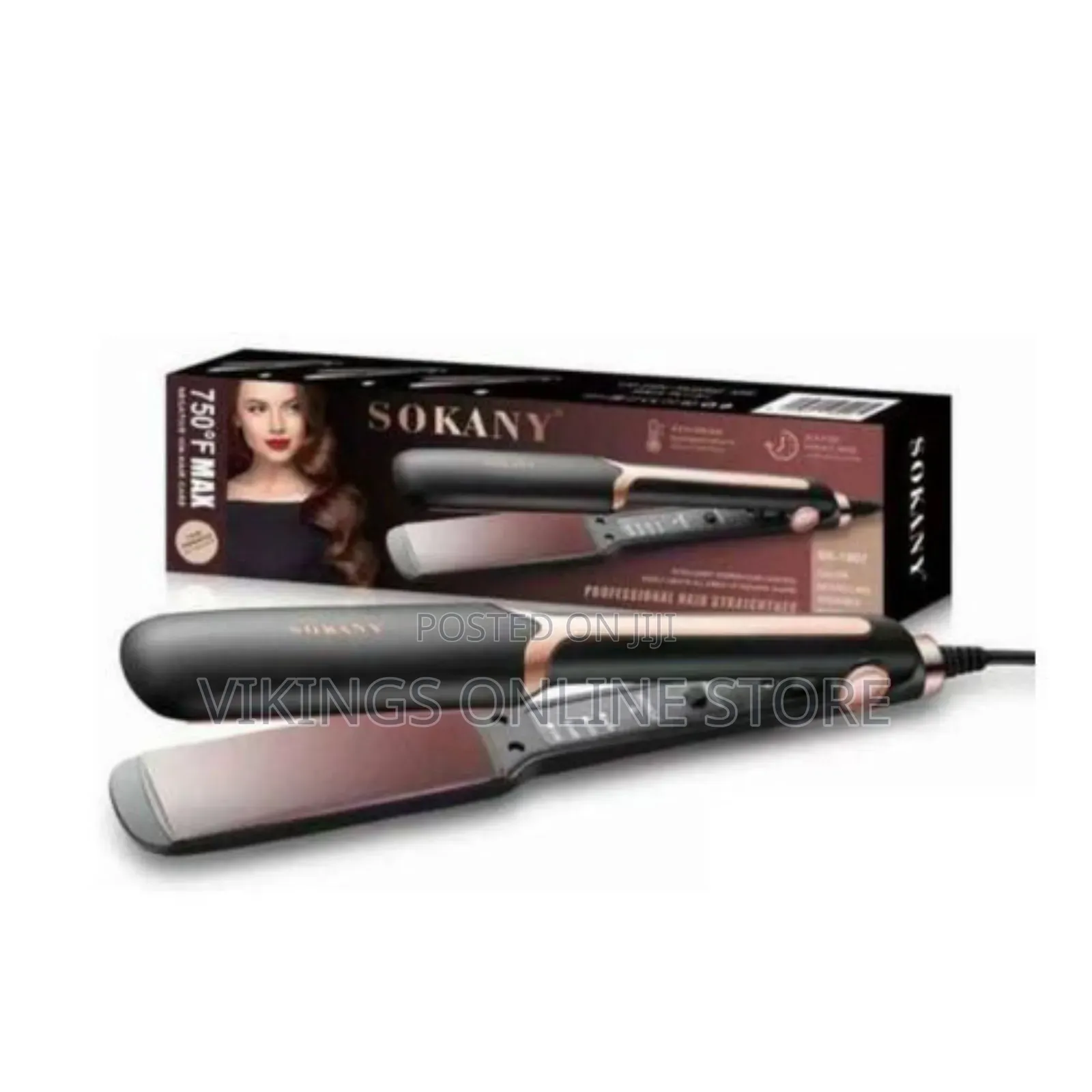 Women's Electric Hair Straightening Iron-Black