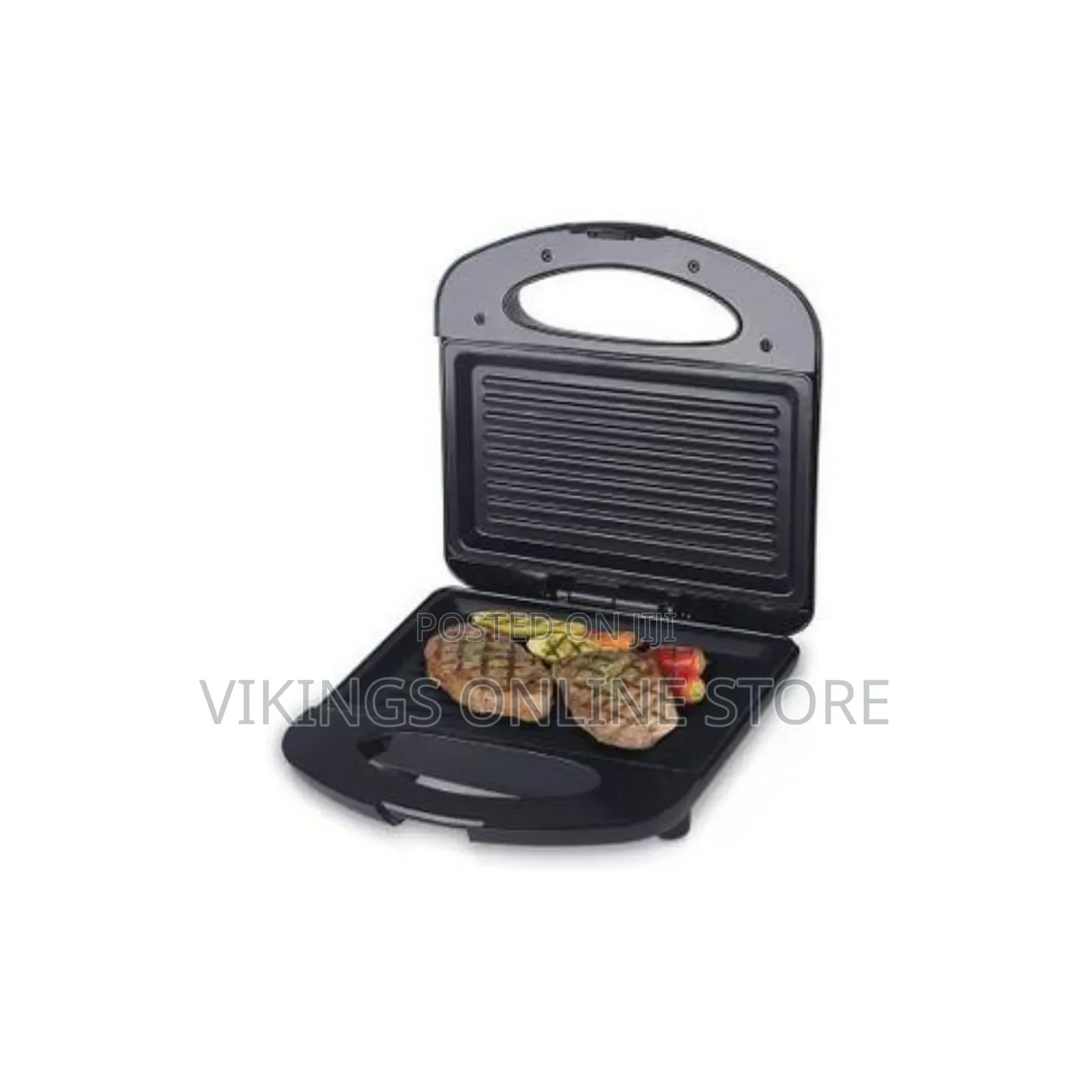2 in 1 Sandwich Maker and Grill With Heating Plates-/Black