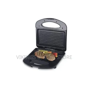 2 in 1 Sandwich Maker and Grill With Heating Plates-/Black