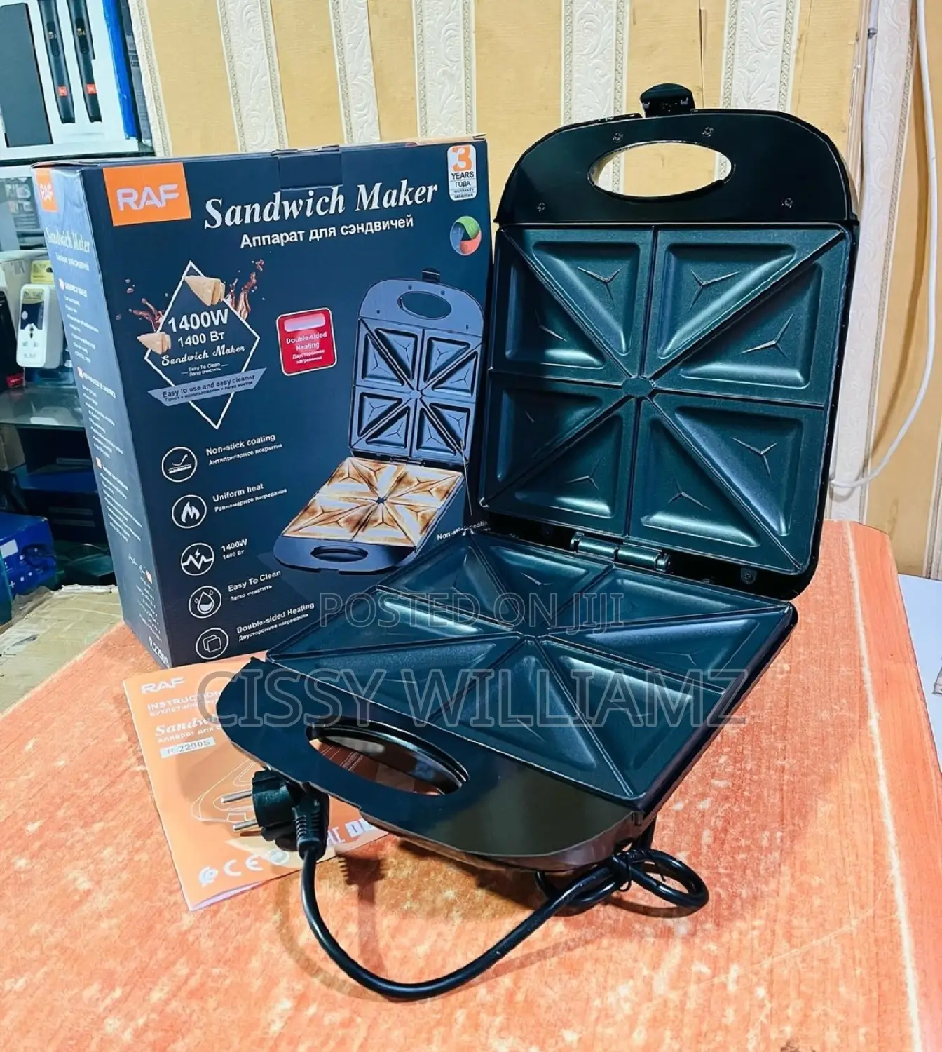 Raf Sandwich Maker/4 Slice Sandwich Maker
