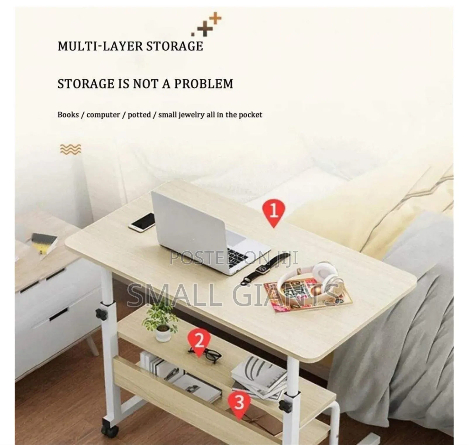 Moveable Lazy Bedside Adjustable Laptop Table