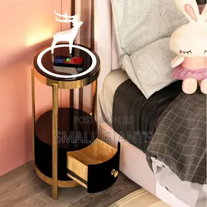End Table LED Floor Lamp With Wireless Charging Station