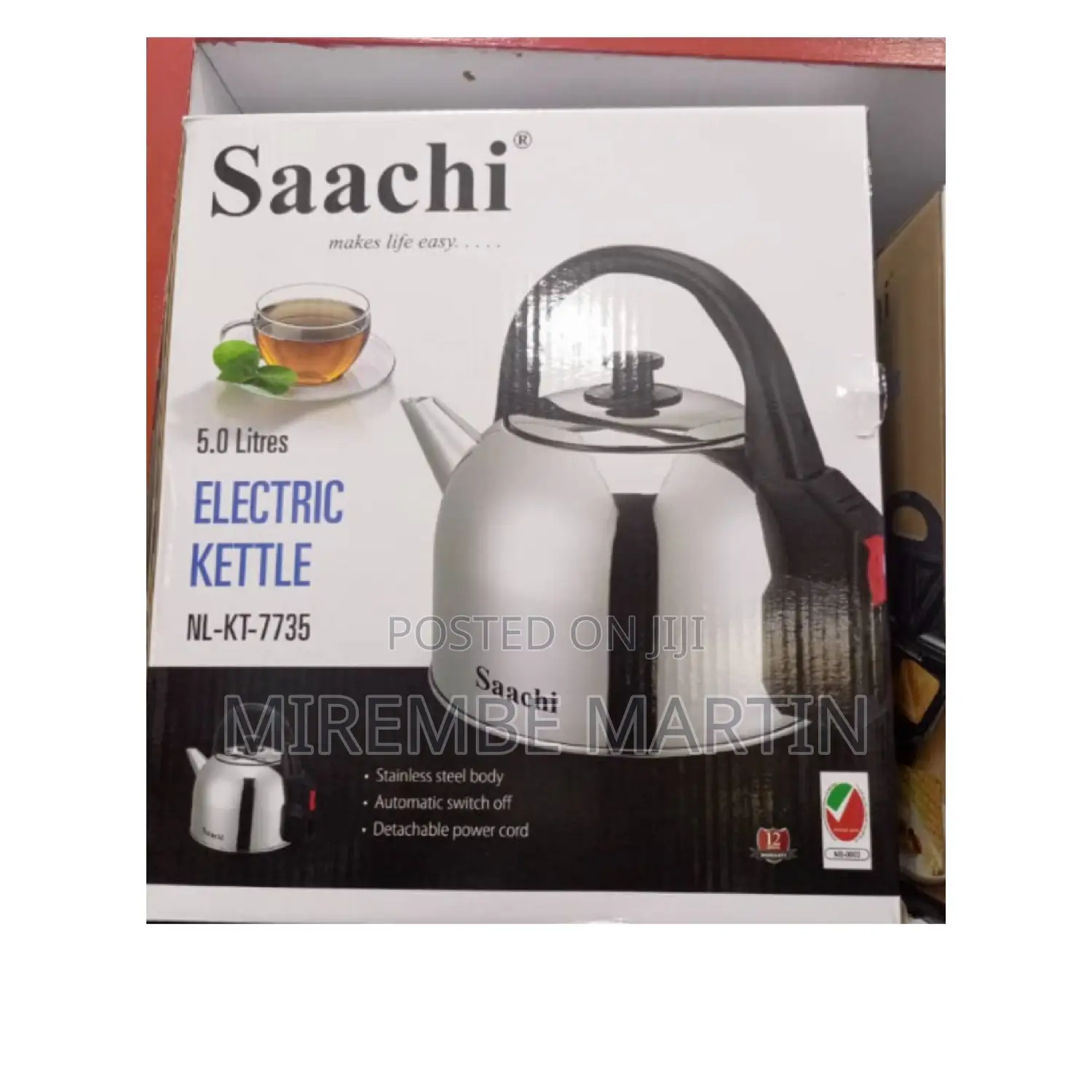 Stainless Steel Saachi Electric Kettle.