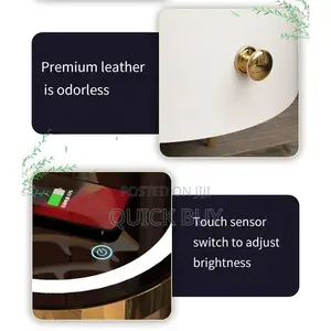 Modern Bedside Table With Wireless Creative Charging