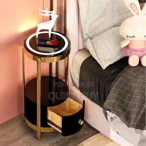 Modern Bedside Table With Wireless Creative Charging