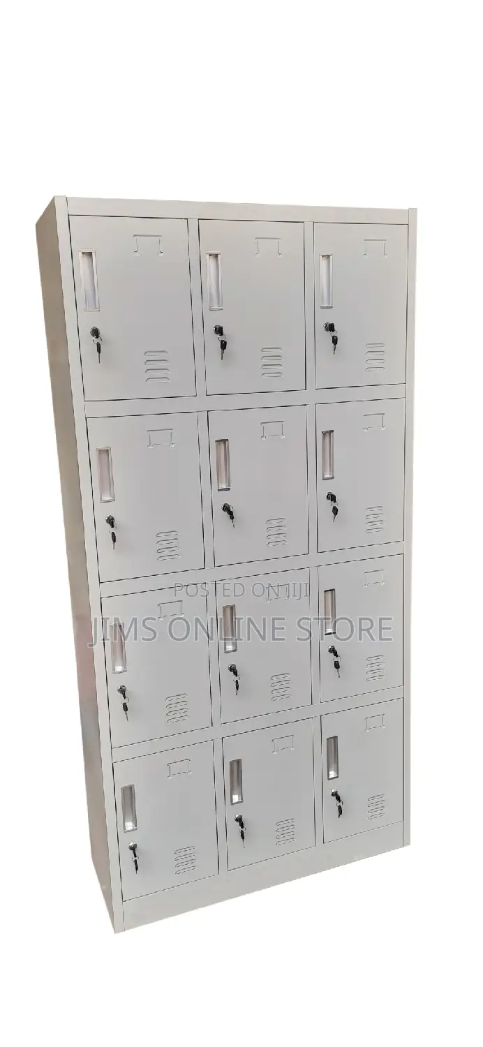 Genuine Filing Cabinet/ Office Locker 12 Doors-Metallic