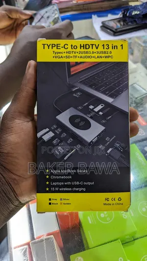 Type C to HDTV 13 in 1 With Wireless Charger