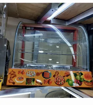 Commercial Electric Curved Glass Hot Snacks Food Warmer