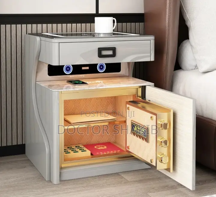 Brand New Smart Safe Bedside Integrated Modern Table