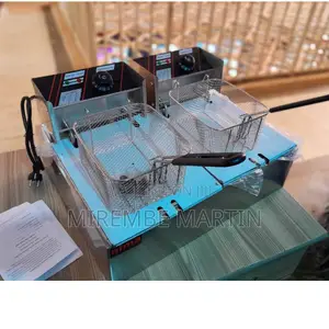 Stainless Steel Double Electric Deep Fryer.