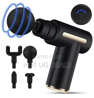 Portable Touch Screen Fitness Massage Gun - Black