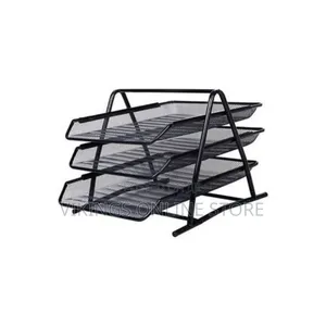 3 Layer Document Office Tray - Black