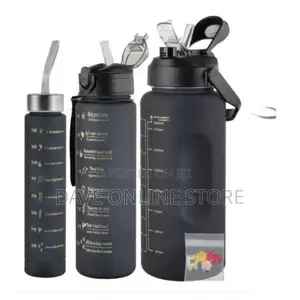 3 in 1 Color Motivational Water Bottle