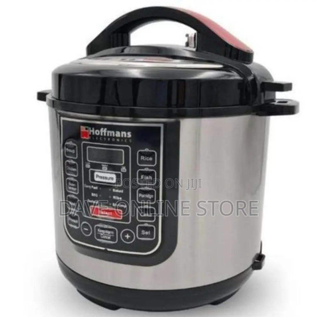 Hoffmans 6.5L 14 in 1 Electric Pressure Cooker - Red, Silver