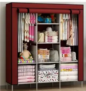 Wooden Stick Clothes Wardrobe
