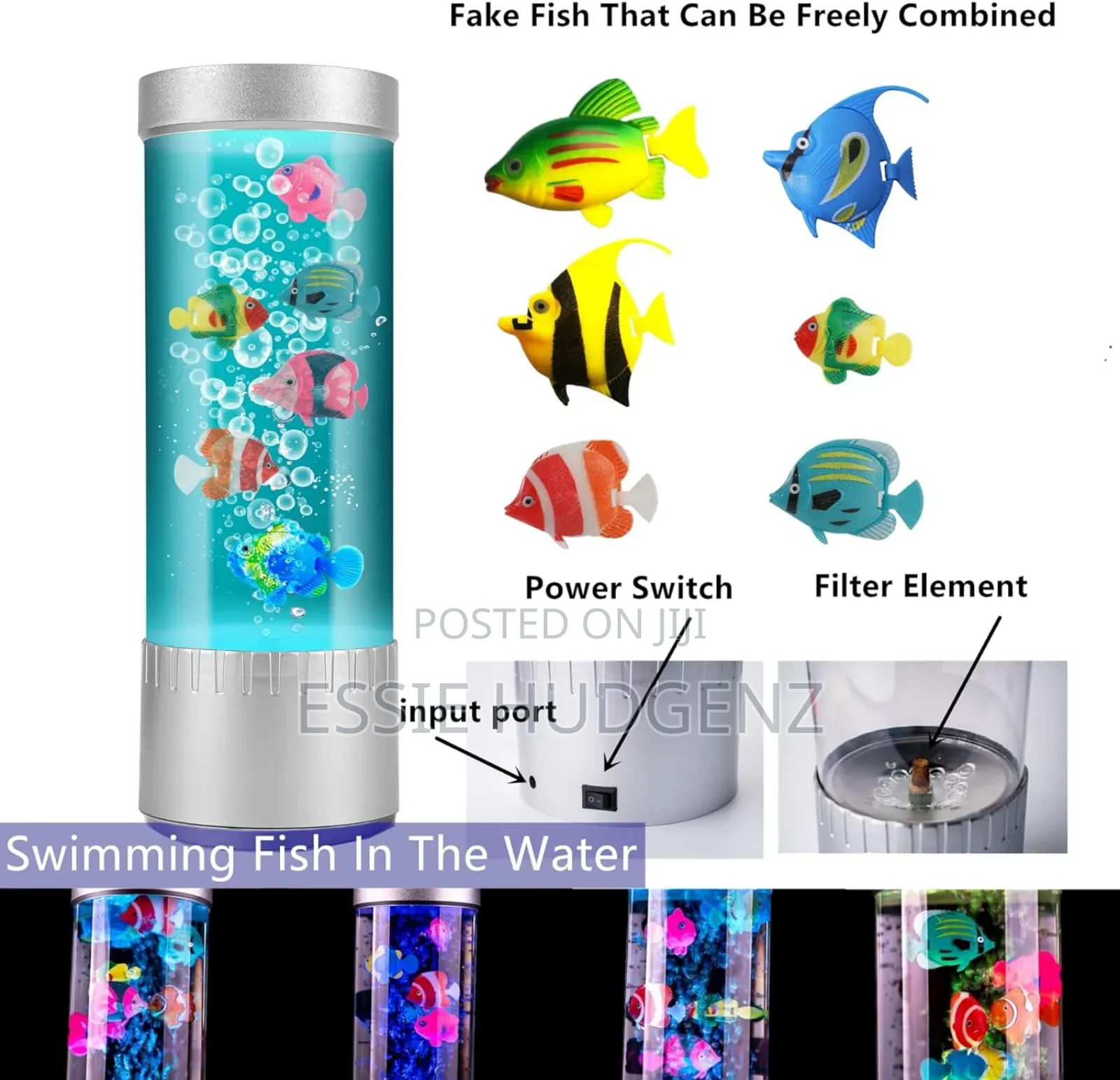 Led Bubble Articial Fish Lamp