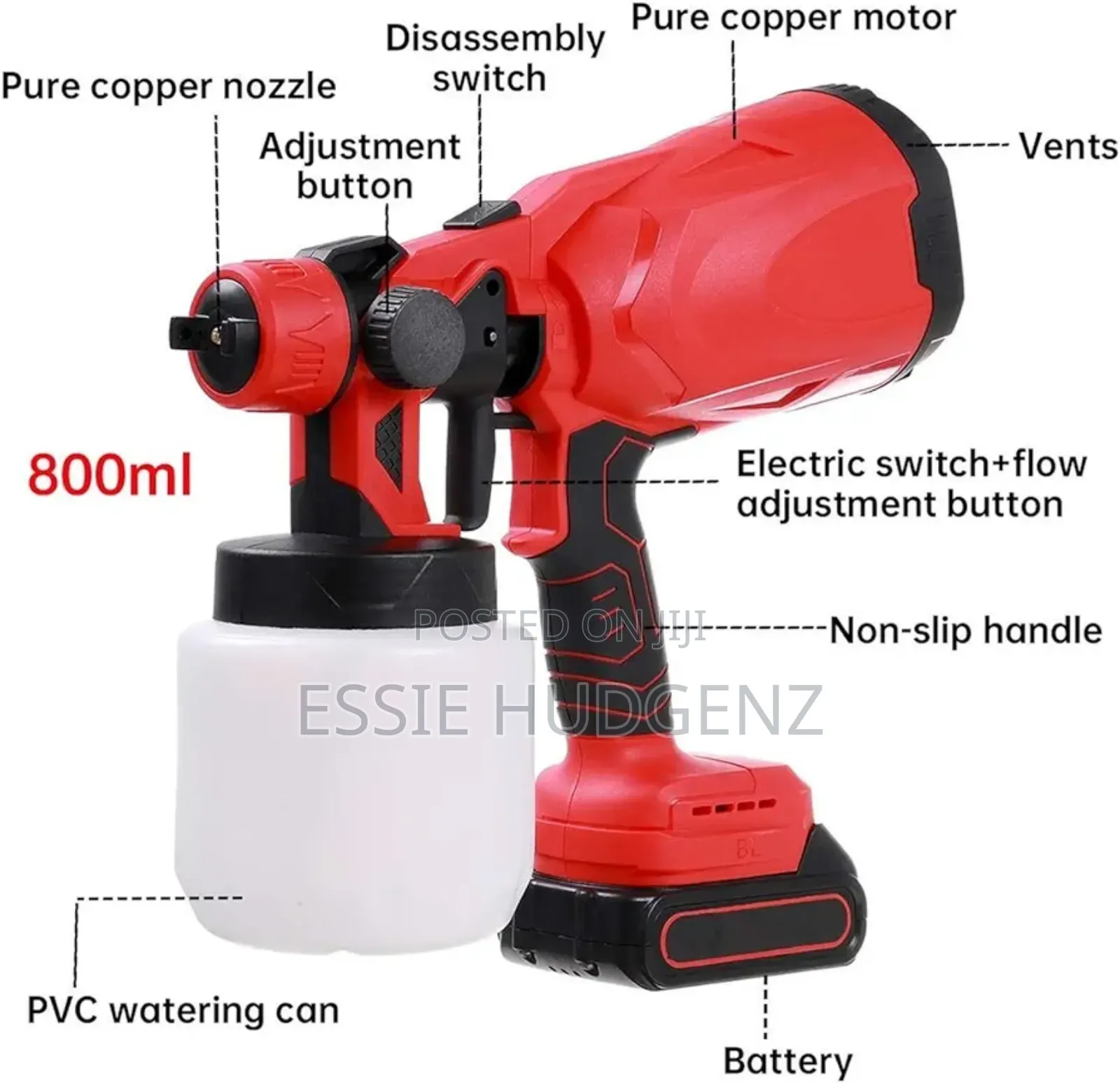 Rechargeable Paint Sprayer Gun