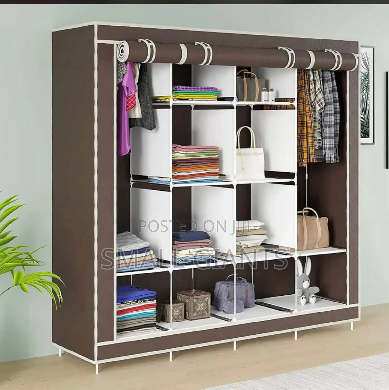 Wood Printedfoldable Wardrobe For Clothes