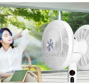 Heavy Duty Double Sided Rotating Fan-12''