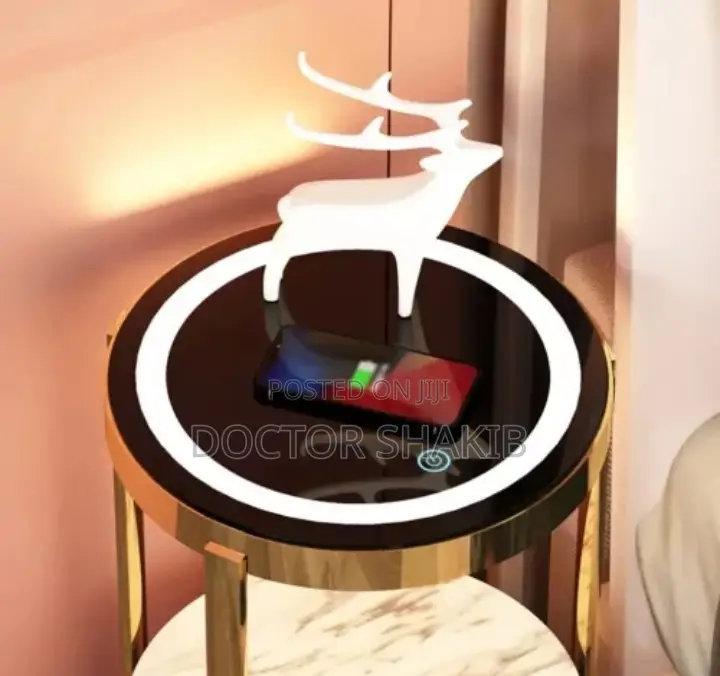 Modern Bedside Table With Wireless Creative Charging