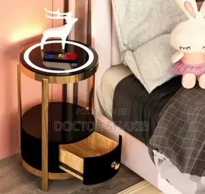 Modern Bedside Table With Wireless Creative Charging
