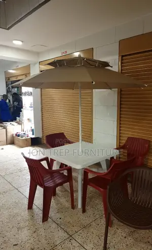 Full Set Umbrella Table and Chairs