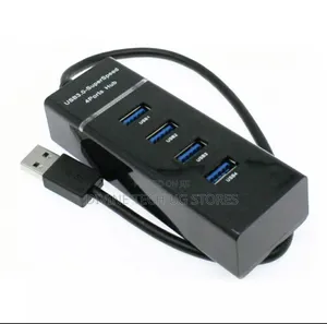 Hub 3.0 Super Speed 4ports Usb Hub-With Power (Black