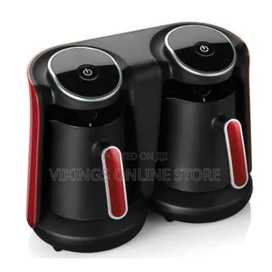 Double Drip Coffee Maker Kitchen Machine- Black.