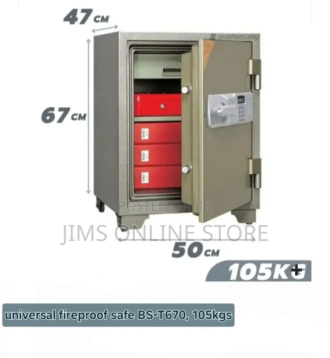 Universal Fireproof Genuine Safe Bs-t670 105kgs