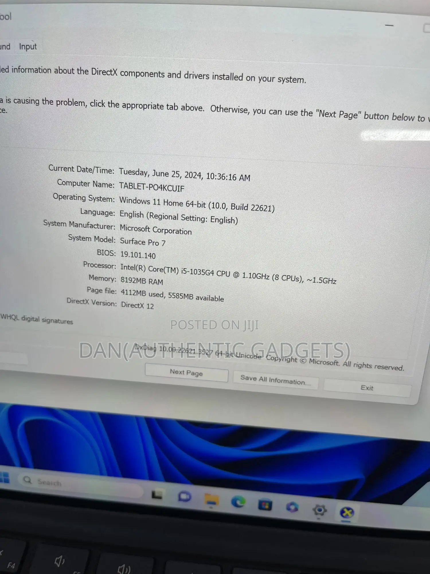Laptop Microsoft Surface Pro 7 8GB Intel Core I5 SSD 128GB
