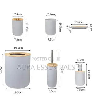 Bathroom Set 6 Pieces Plastic Bathroom Accessories
