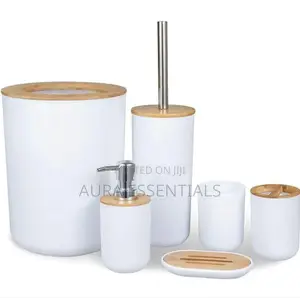 Bathroom Set 6 Pieces Plastic Bathroom Accessories