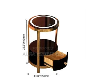 End Table LED Floor Lamp With Wireless Charging Station